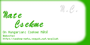 mate csekme business card